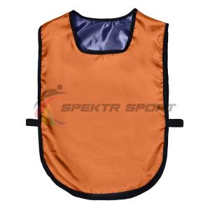 Купить Манишка футбольная двусторонняя универсальная Spektr Sport оранжево-синяя в Сибае 