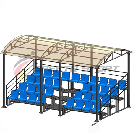 Купить Трибуна для зрителей 4 ряда на 34 места с навесом и перилами в Сибае 